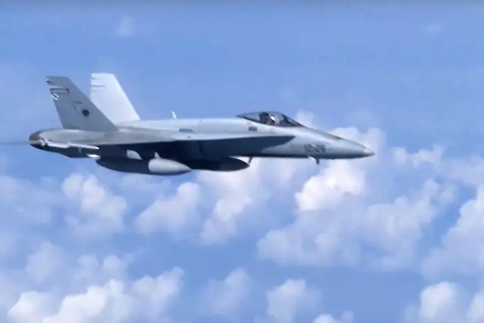 A NATO F-18 warplane seen last year